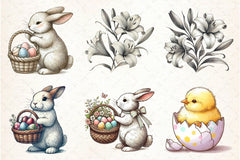 Happy Easter Clipart Bundle 5 - CraftNest - Digital Crafting and Art