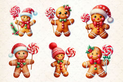 Christmas Gingerbread Man Clipart Bundle 3 - CraftNest - Digital Crafting and Art