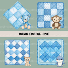Quilt For Boys Clipart Bundle - CraftNest - Digital Crafting and Art