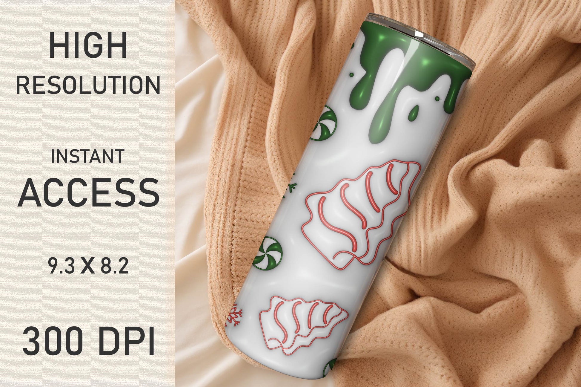 3D Inflated Christmas Tumbler Bundle 3 - CraftNest - Digital Crafting and Art