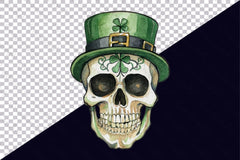 St Patricks Day Skulls Clipart Bundle - CraftNest - Digital Crafting and Art