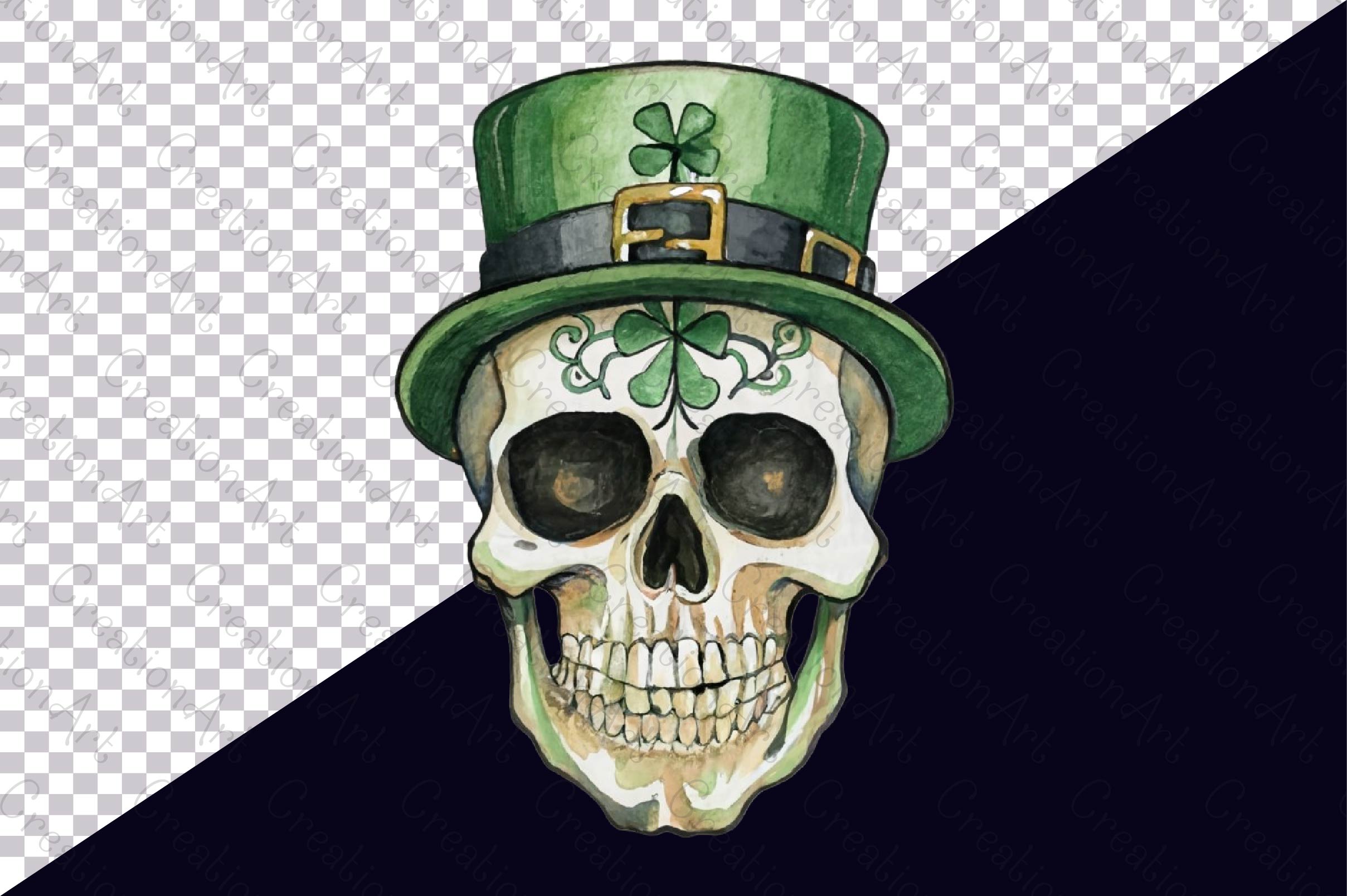 St Patricks Day Skulls Clipart Bundle - CraftNest - Digital Crafting and Art