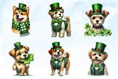 St Patrick's Day Dogs Clipart Bundle - CraftNest - Digital Crafting and Art