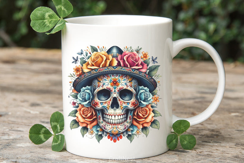 Skull Face Death Flower Clipart Bundle - CraftNest - Digital Crafting and Art