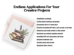 Lavender Books Clipart - CraftNest