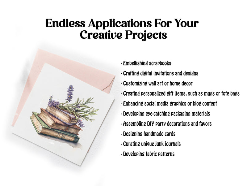 Lavender Books Clipart - CraftNest