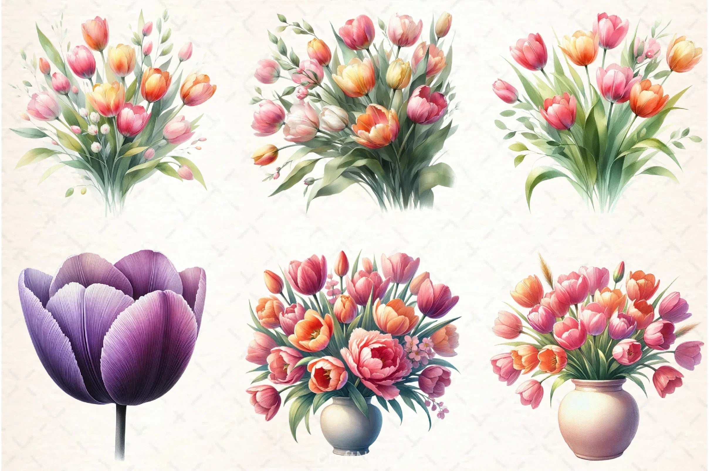 Spring Tulip Clipart Bundle - CraftNest - Digital Crafting and Art