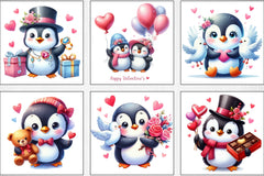 Valentine Penguin Clipart Bundle - CraftNest - Digital Crafting and Art