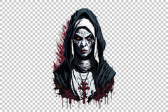 Scary Nun Halloween Clipart Bundle - CraftNest - Digital Crafting and Art