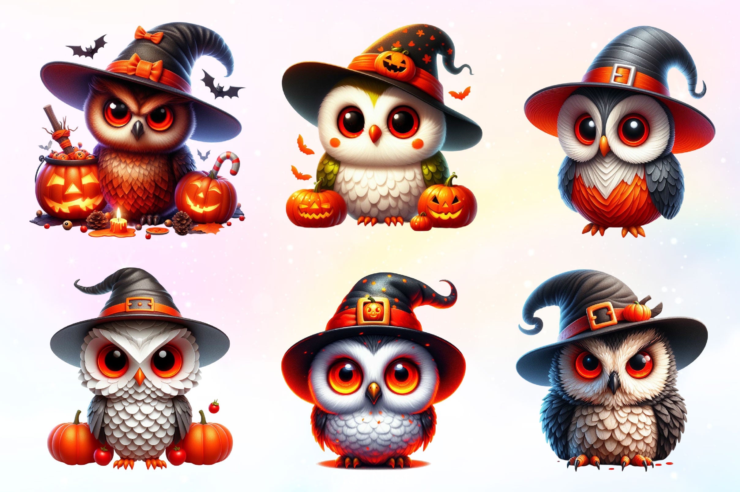 Halloween Owl Clipart Bundle 3 - CraftNest - Digital Crafting and Art