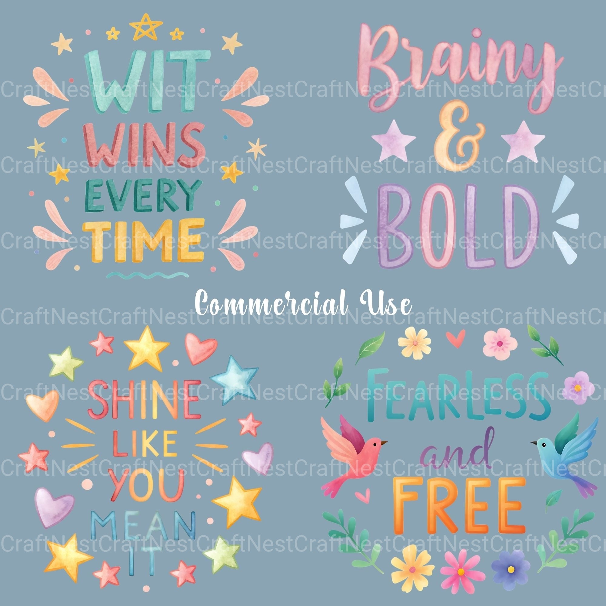 Self Love Quotes Clipart Bundle - CraftNest - Digital Crafting and Art