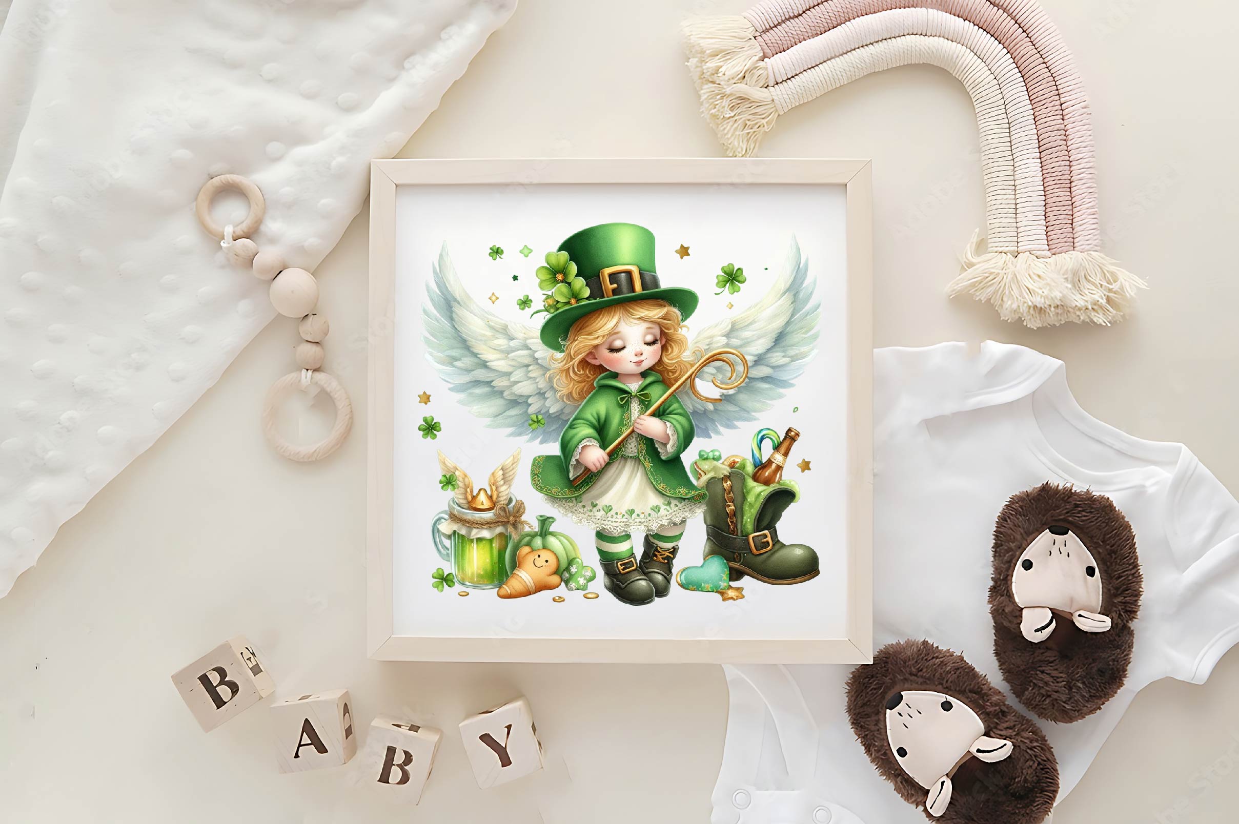 St Patrick'S Angels Illustration Clipart Bundle - CraftNest - Digital Crafting and Art