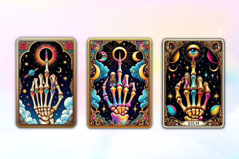 Funny Tarot Card With Skeleton Finger Clipart Bundle - CraftNest - Digital Crafting and Art