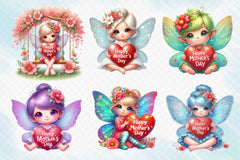 Mothers Day Cute Fairy Clipart Bundle - CraftNest - Digital Crafting and Art