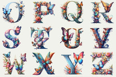 Butterfly Alphabet Clipart Bundle - CraftNest - Digital Crafting and Art