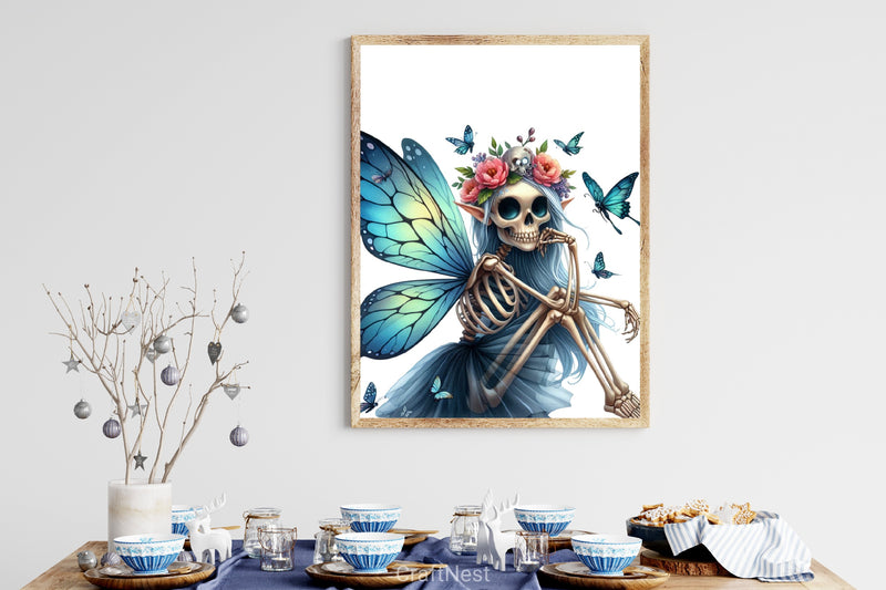 Cute Fairy Skeleton Clipart Bundle - CraftNest - Digital Crafting and Art
