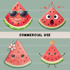 Watermelon Clipart Bundle - CraftNest - Digital Crafting and Art
