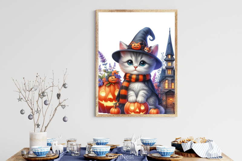 Cute Halloween Cat Clipart Bundle - CraftNest - Digital Crafting and Art