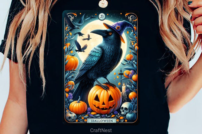 Raven Bird Tarot Card Clipart Bundle 22 - CraftNest - Digital Crafting and Art