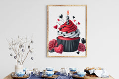 Valentine Gothic Cupcake Clipart Bundle - CraftNest - Digital Crafting and Art