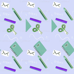 Back to School Blue Digital Paper - CraftNest - Digital Crafting and Art