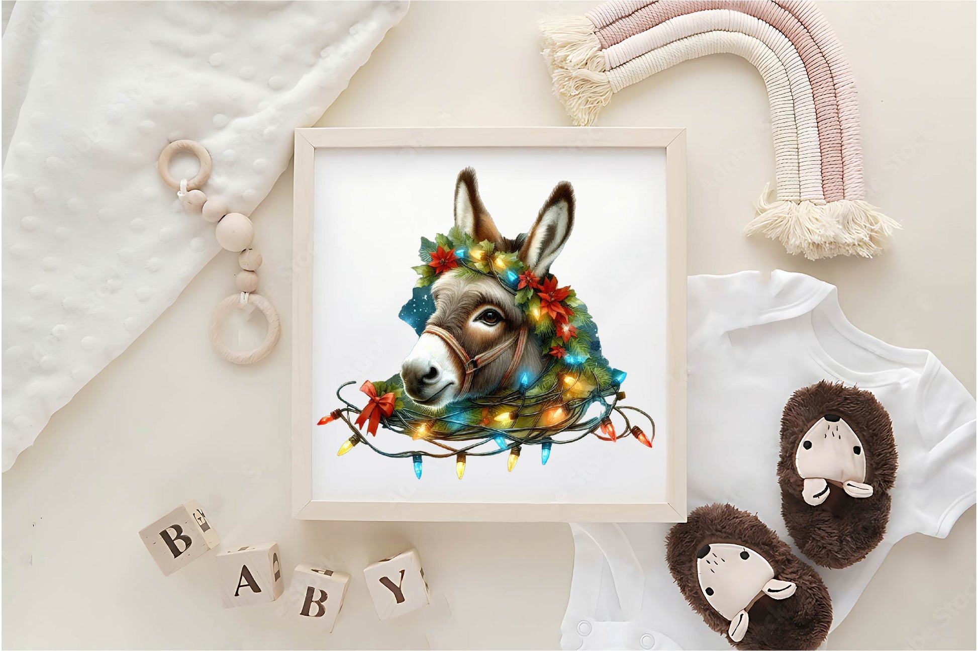 Christmas Donkey Clipart Bundle - CraftNest - Digital Crafting and Art