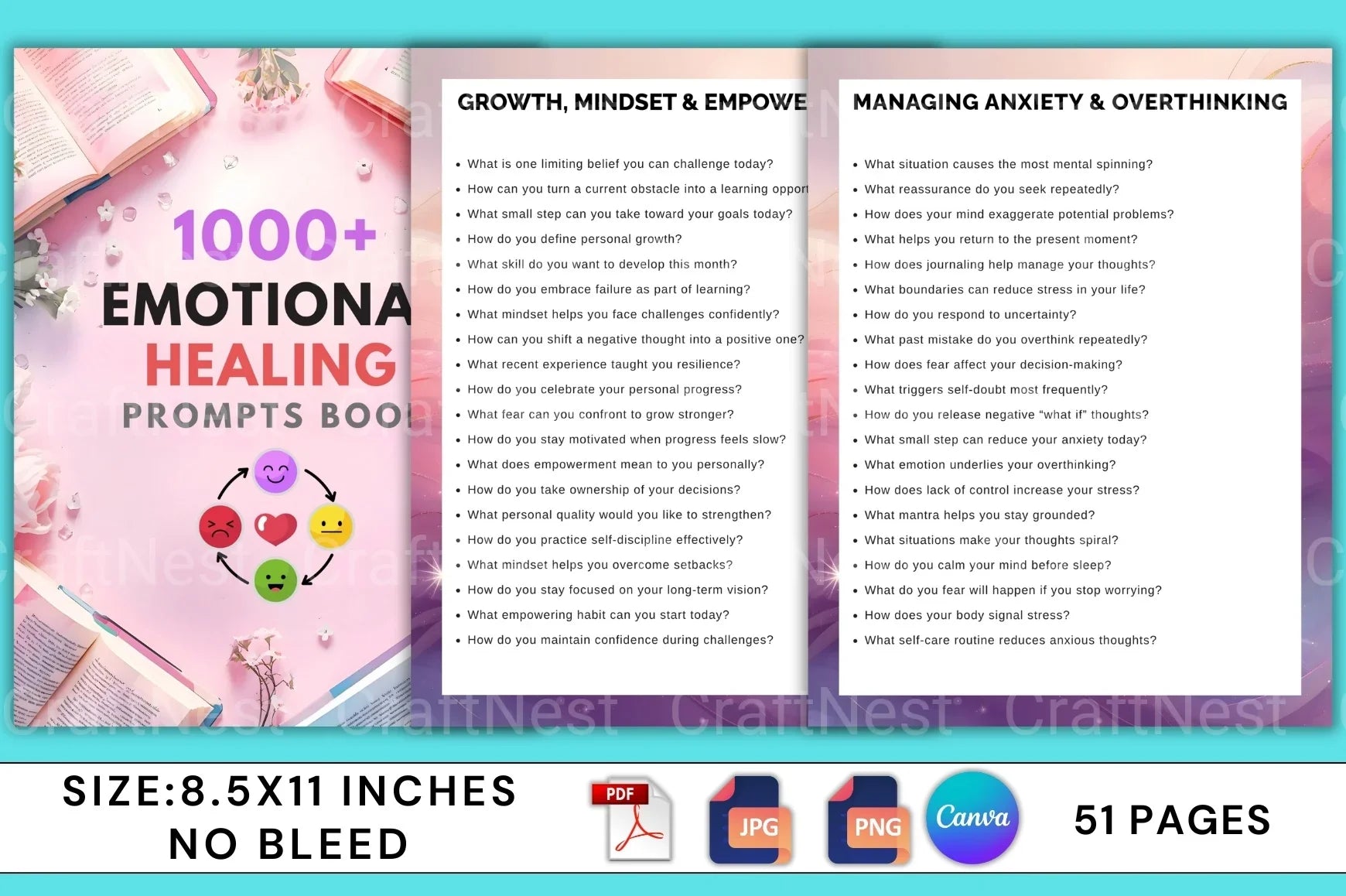 Emotional Healing Prompts for Personal Growth - CraftNest - Digital Crafting and Art