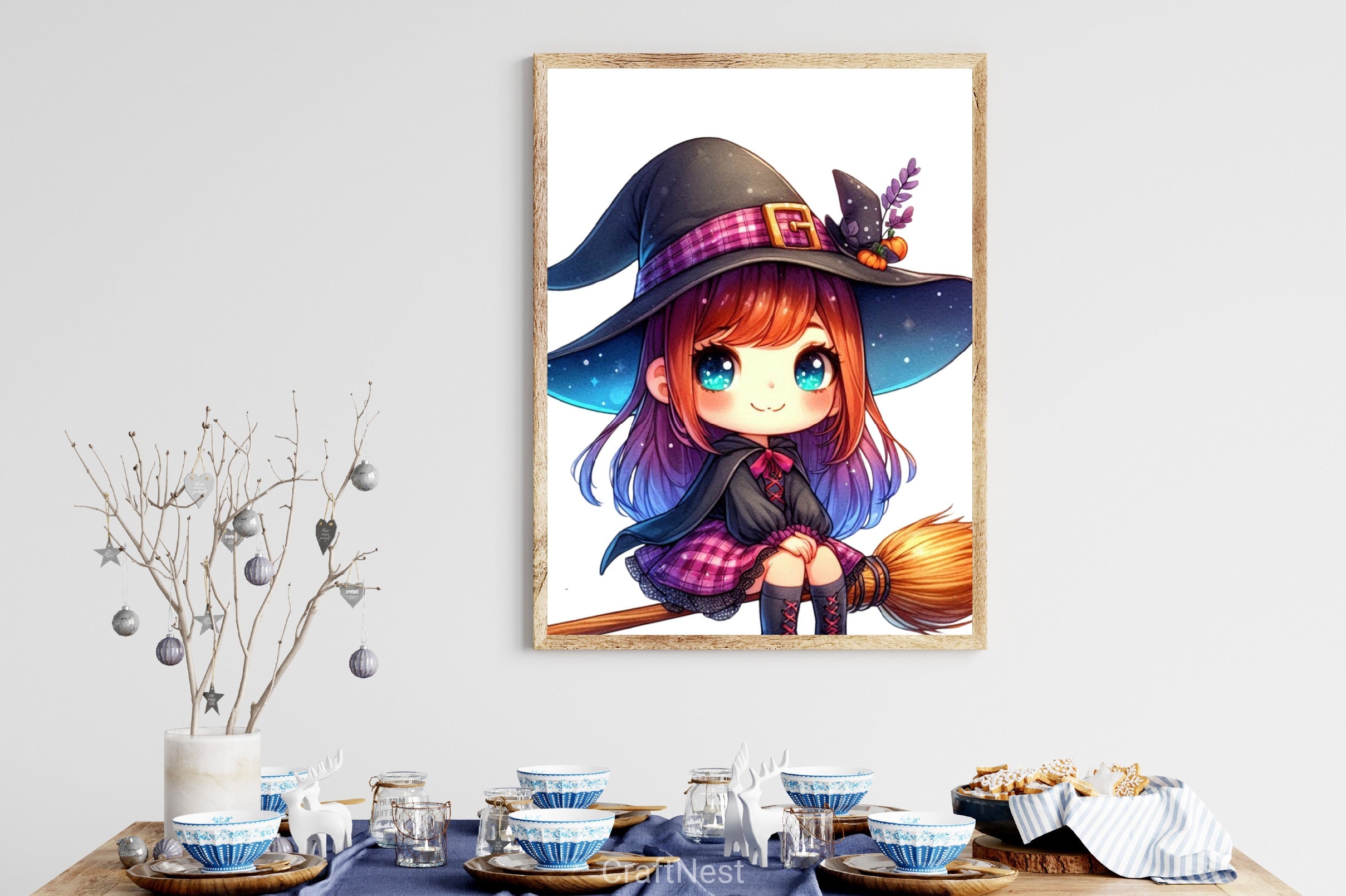 Cute Witch Halloween Clipart Bundle - CraftNest - Digital Crafting and Art