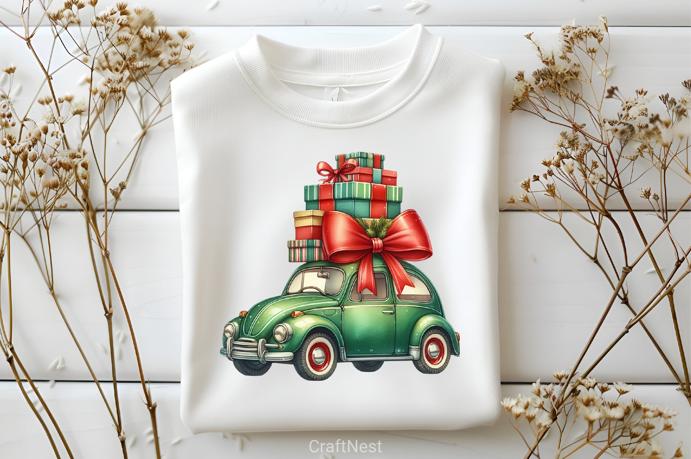 Christmas Car Clipart Bundle 4 - CraftNest - Digital Crafting and Art