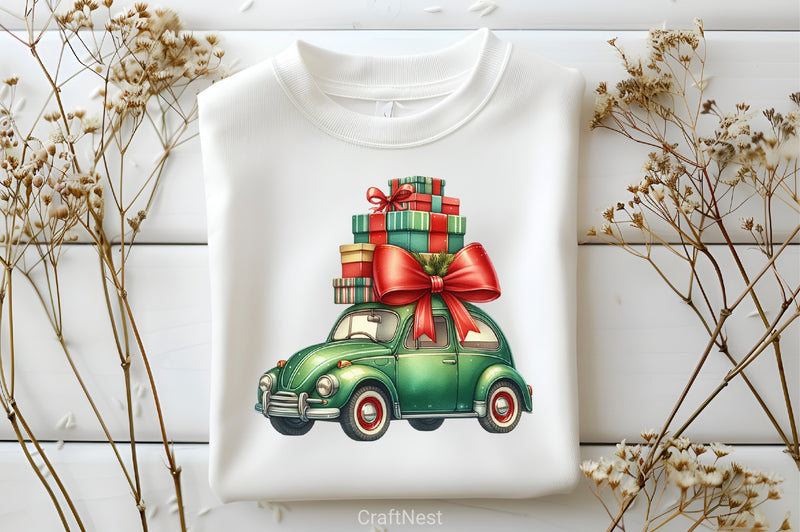 Christmas Car Clipart Bundle 4 - CraftNest - Digital Crafting and Art