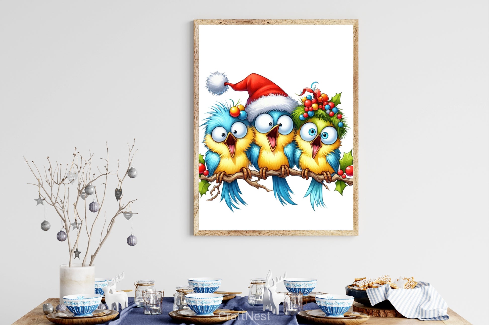 Christmas Funny Bird Clipart Bundle - CraftNest - Digital Crafting and Art