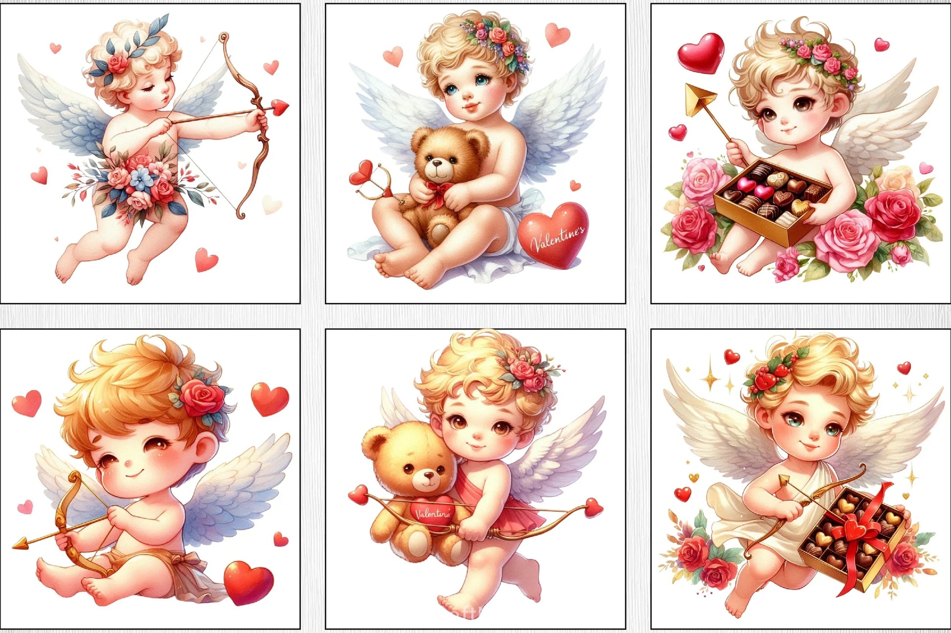 Valentine Cupid Clipart Bundle - CraftNest - Digital Crafting and Art