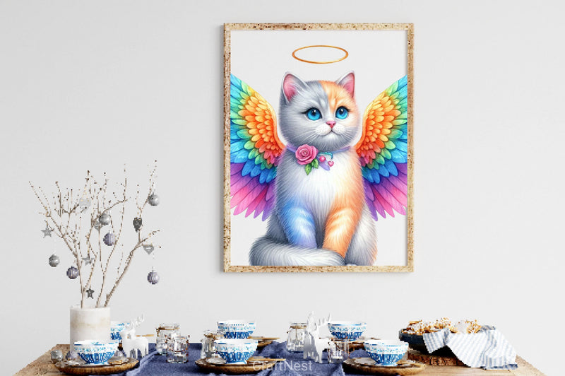 Cat With Angel Wings Clipart Bundle - CraftNest - Digital Crafting and Art