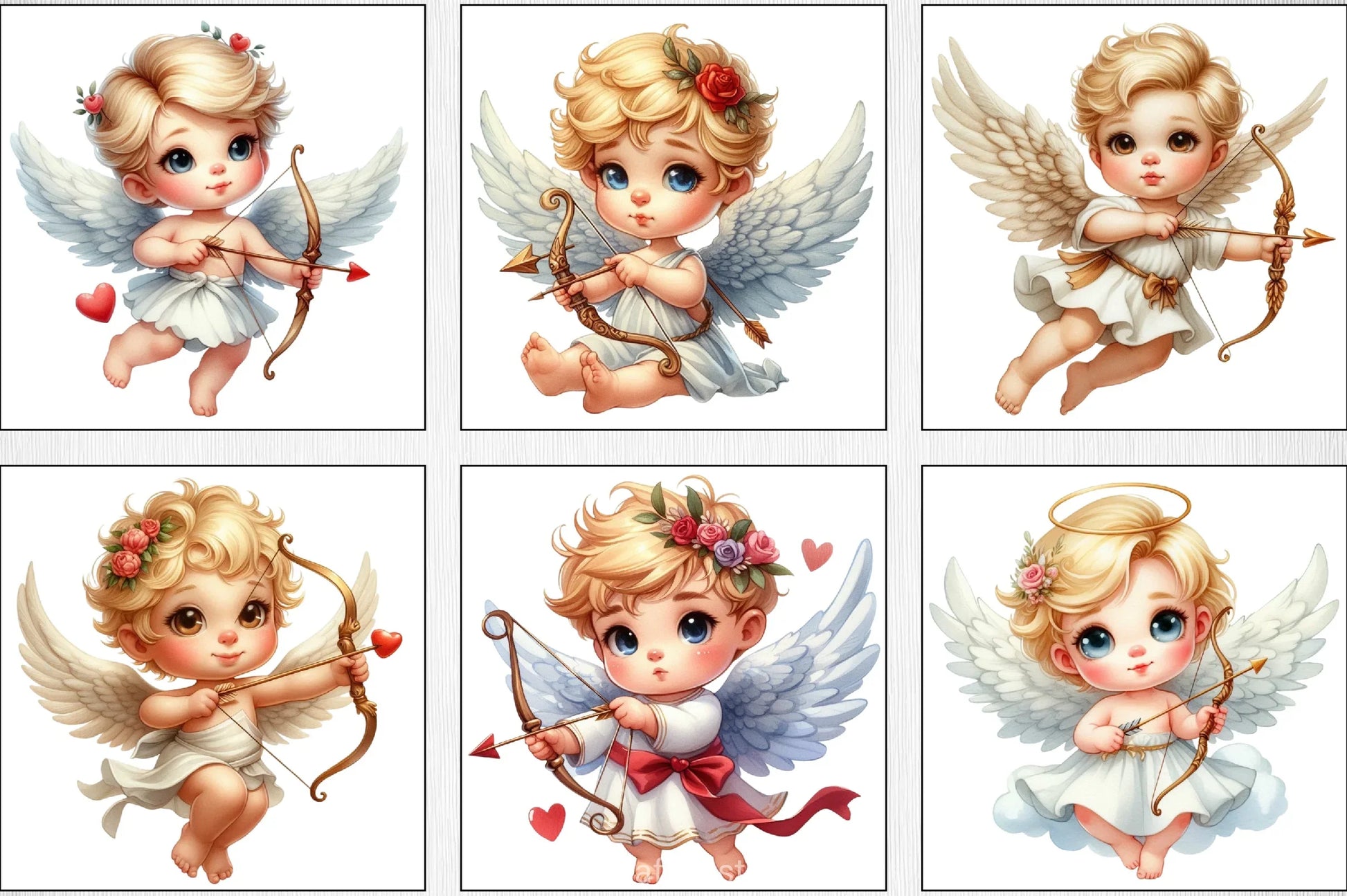Valentine Cupid Clipart Bundle 1 - CraftNest - Digital Crafting and Art