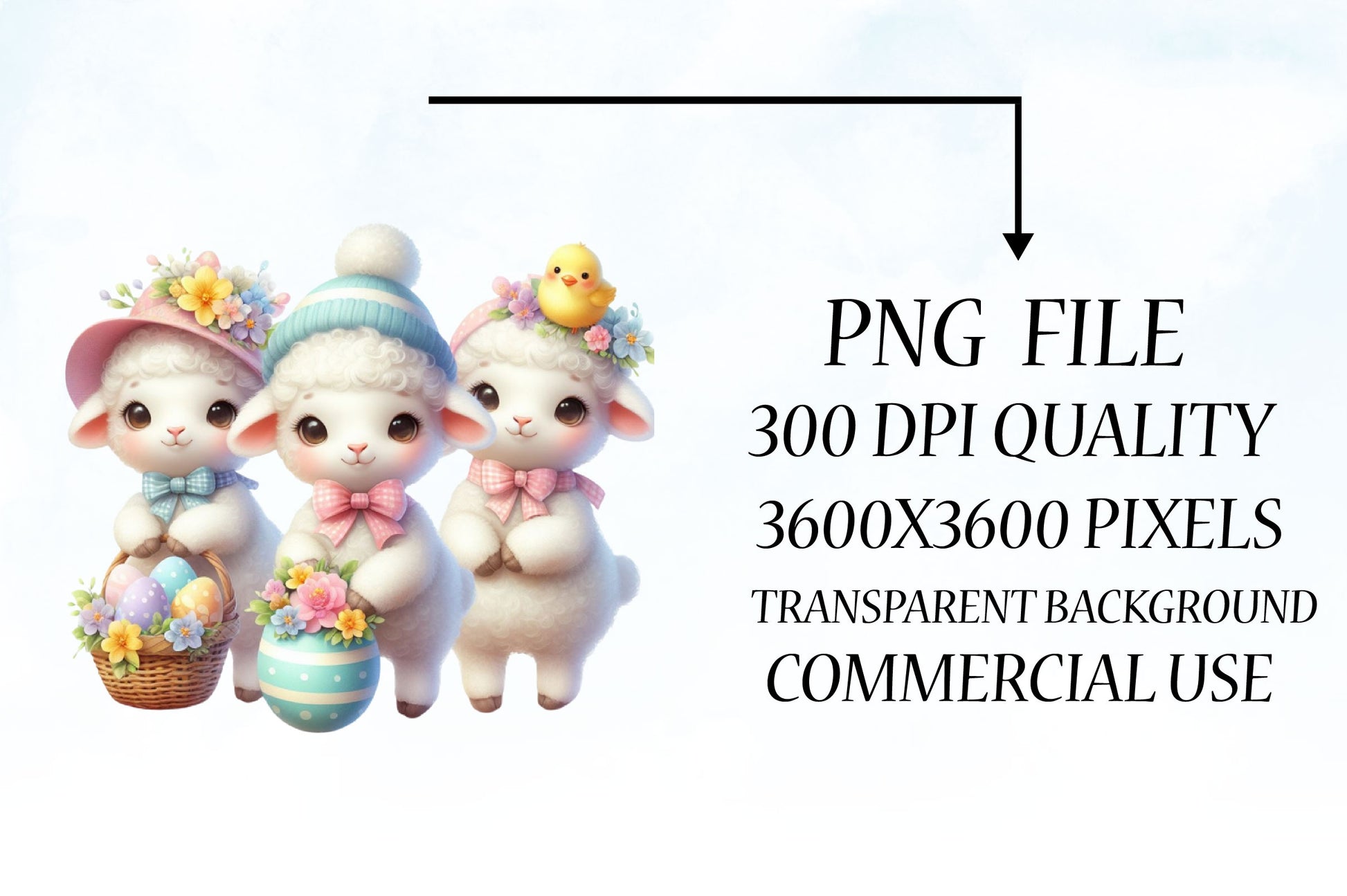 Cute Easter Lamb Clipart Bundle - CraftNest - Digital Crafting and Art