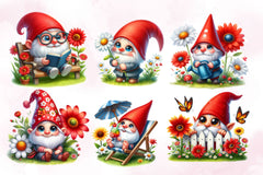Cute Summer Gnome Clipart Bundle 1 - CraftNest - Digital Crafting and Art