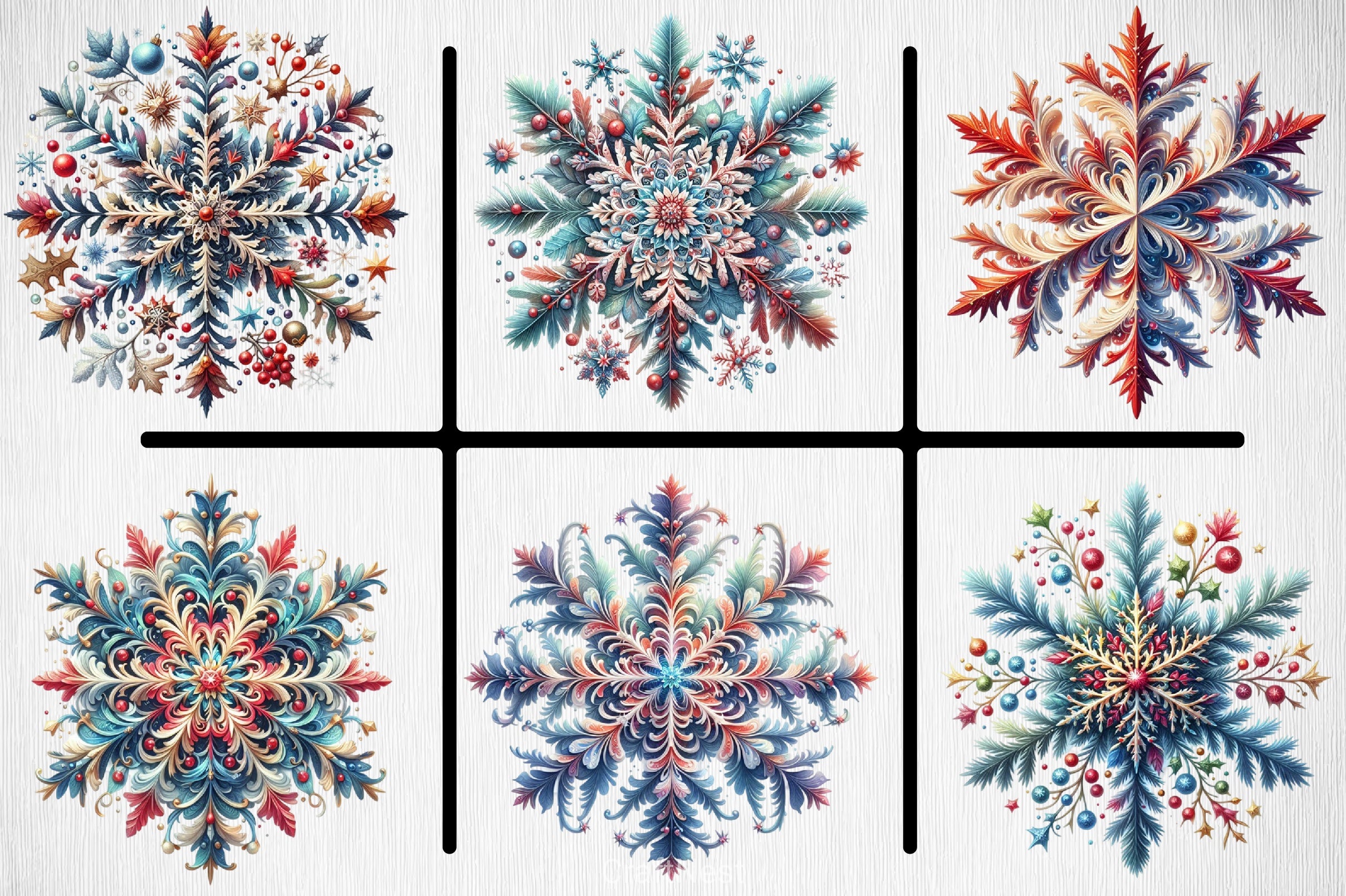 Snowflake Clipart Bundle - CraftNest - Digital Crafting and Art