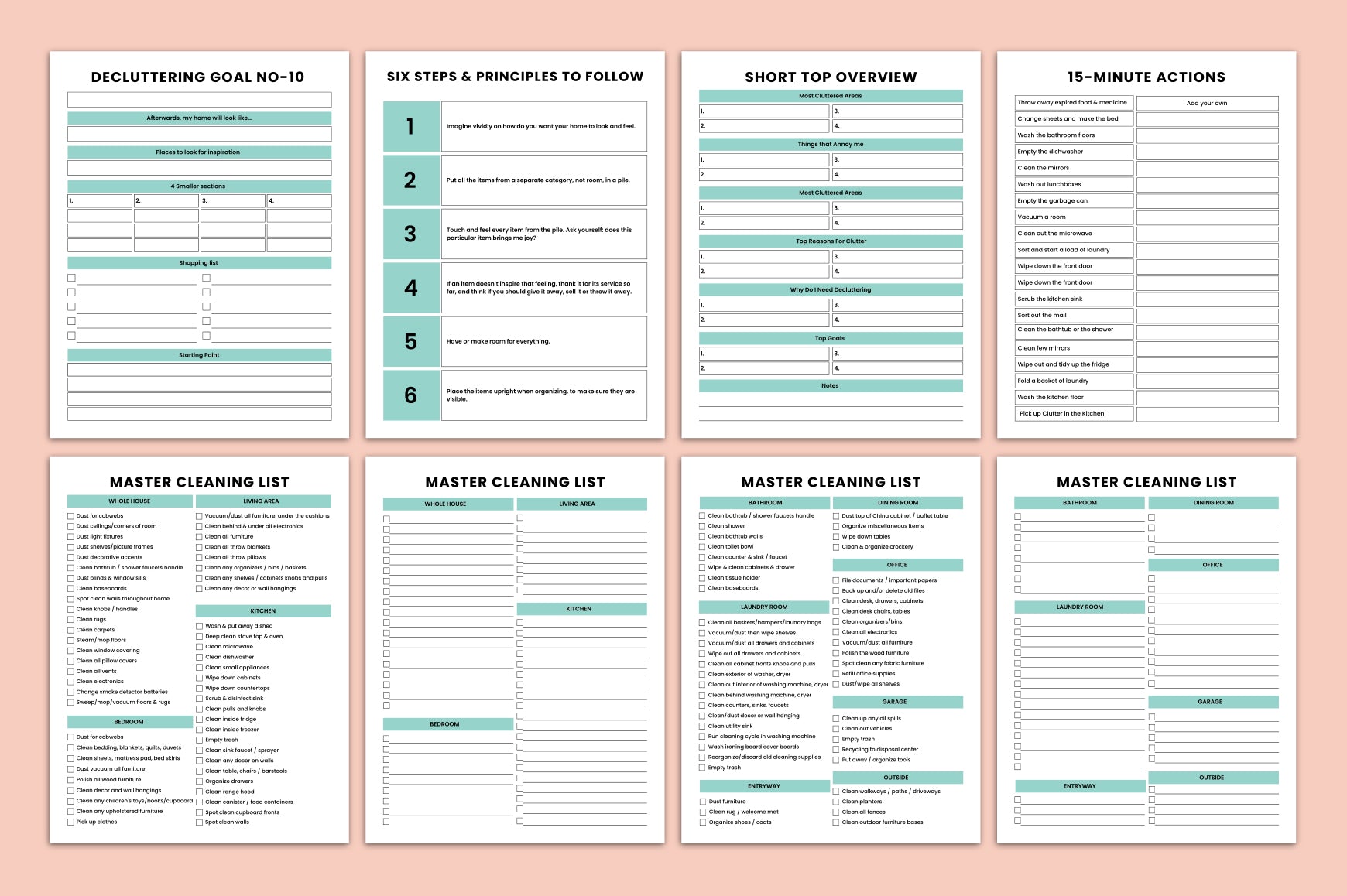 Decluttering Cleaning Planner Guide