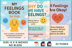 My Feelings Book for Kids - CraftNest - Digital Crafting and Art