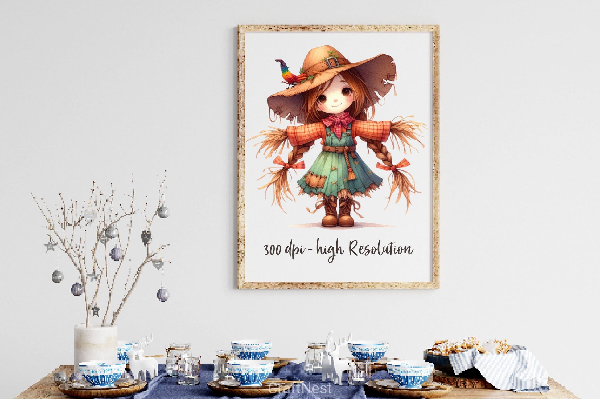 Scarecrow Girl Clipart Bundle - CraftNest - Digital Crafting and Art