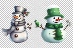 Snowman Collection Clipart Bundle - CraftNest - Digital Crafting and Art