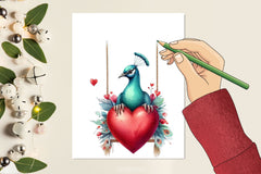 Valentine Peacock Clipart Bundle - CraftNest - Digital Crafting and Art