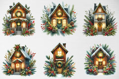 Christmas House Clipart Bundle 4 - CraftNest - Digital Crafting and Art