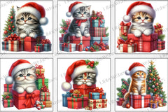 Christmas Kitten Clipart Bundle - CraftNest - Digital Crafting and Art