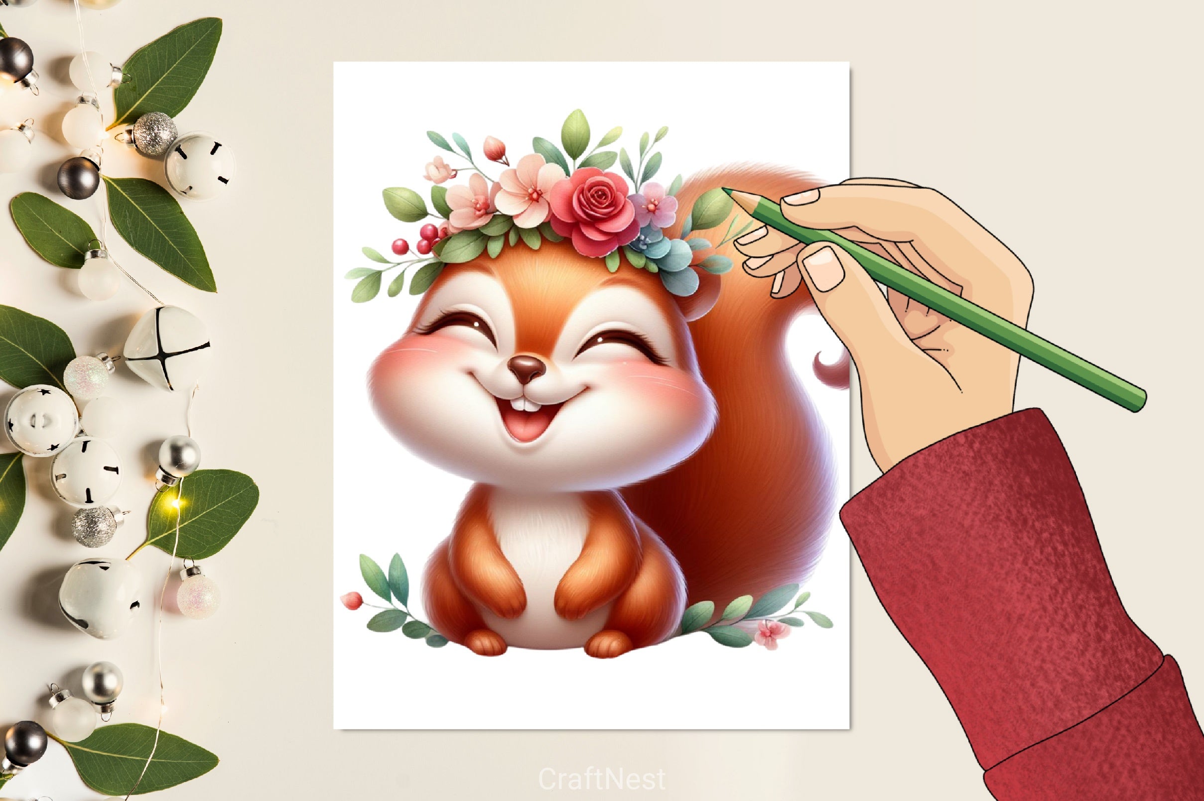 Cute Squirrel Clipart Bundle - CraftNest - Digital Crafting and Art