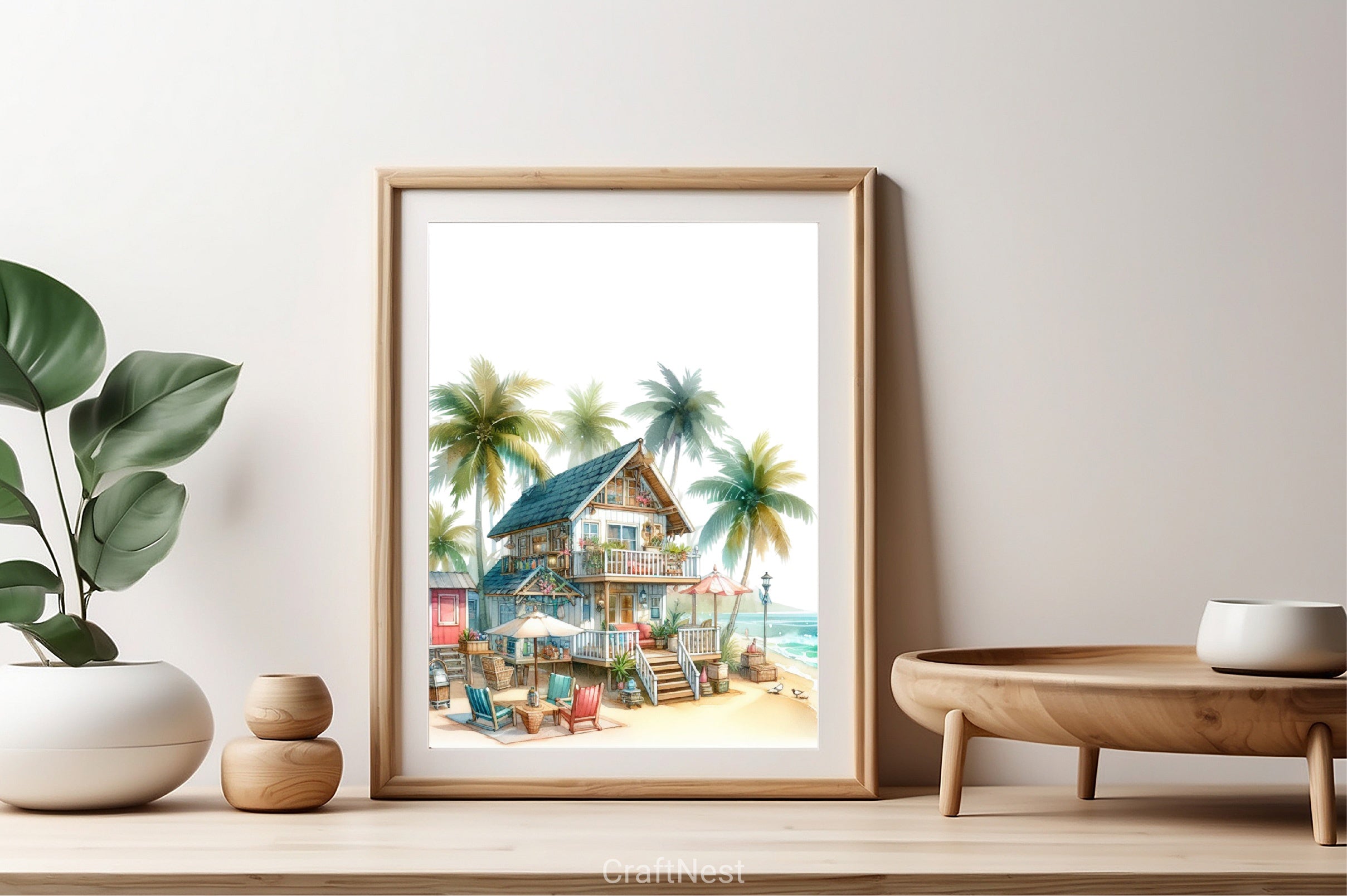 Beach Houses Clipart Bundle - CraftNest - Digital Crafting and Art