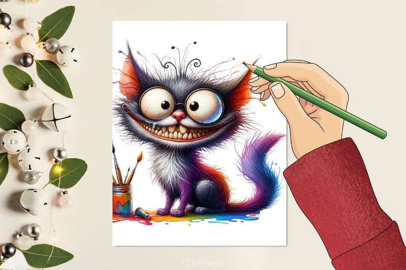 Funny Crazy Cat Clipart Bundle - CraftNest - Digital Crafting and Art