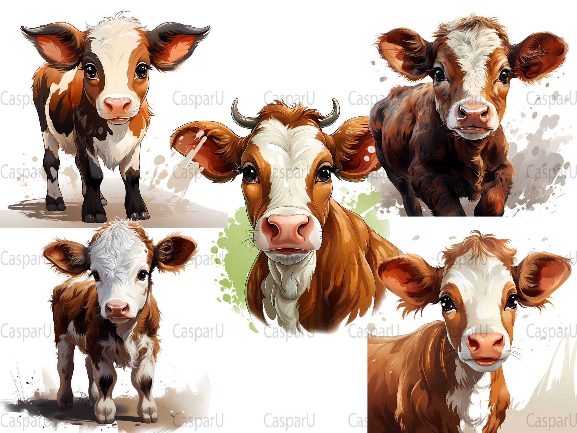 Cute Cows Clipart - CraftNest