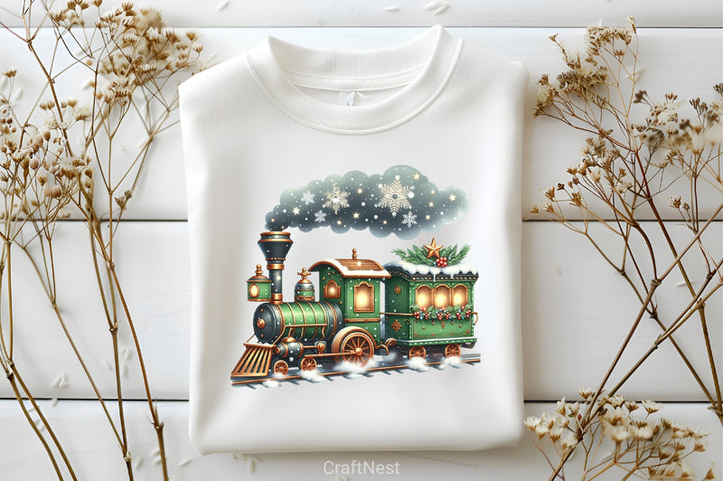 Christmas Train Clipart Bundle 1 - CraftNest - Digital Crafting and Art