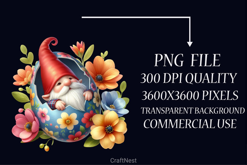 Easter Gnome Clipart Bundle 14 - CraftNest - Digital Crafting and Art